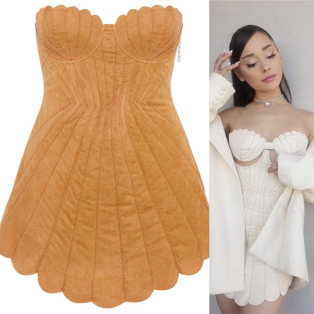 GCDS Seashell Strapless Dress